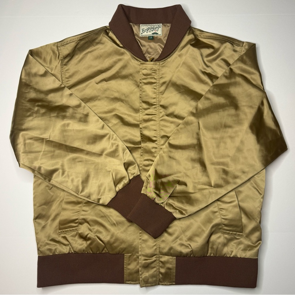 Bogey Boys BB Men’s Gold Bomber Jacket Golf Size Large SOLD OUT EUC